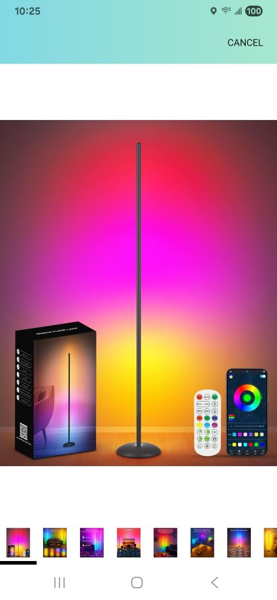 Corner Floor Lamp, Smart RGB LED Corner Lamp with App & Remote