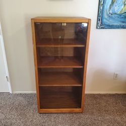 Stereo / Media Cabinet Vintage 80s Solid Wood