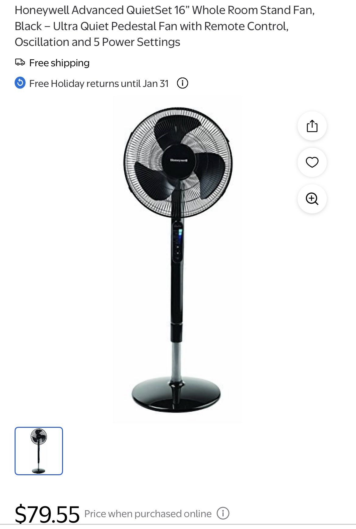 Honeywell Pedestal fan