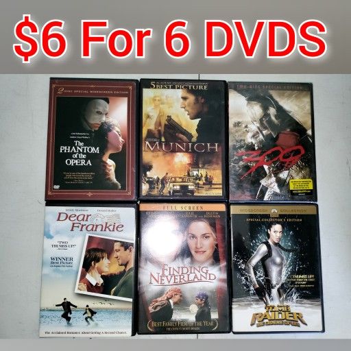 6 DVDS
