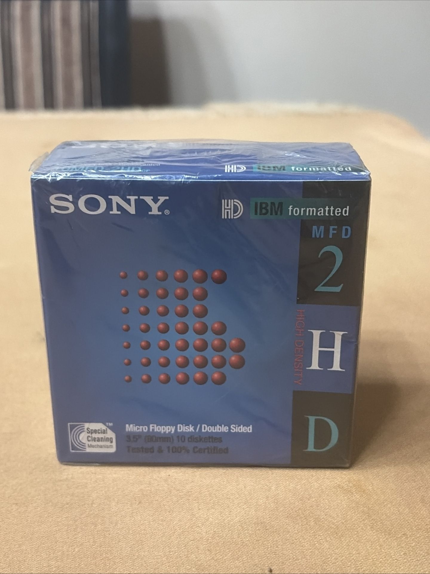 10 Pack Sony 3.5" Floppy Disks 10MFD-2HD CF IBM Formatted
