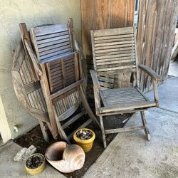 Wood Patio Set