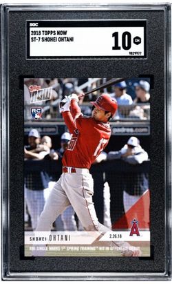 2018 Topps Now ST-7 Shohei Ohtani SGC 10 GEM MINT RC 1st Hit Spring Training