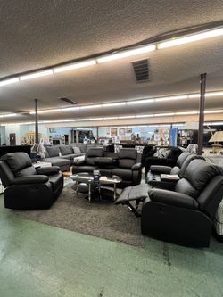🥳July 4th Special🥳Brand New 3pc Reclining Sofa, Reclining Loveseat And Recliner Chair $1499, Finance Available, Delivery Available 