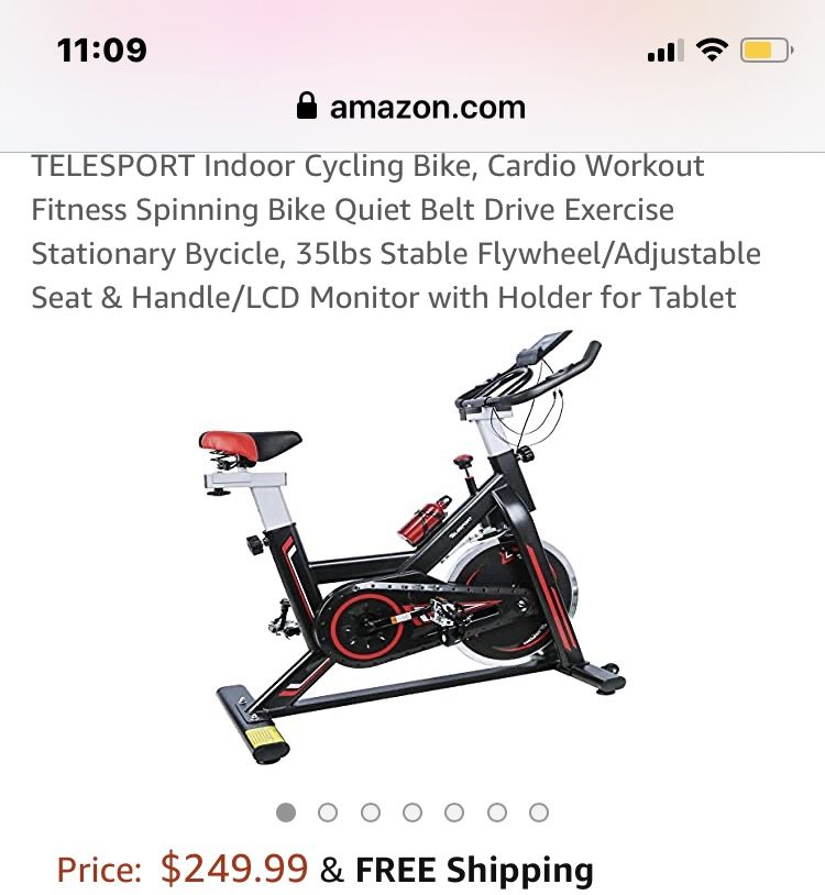 Fitness Spinning Bike with LCD Monitor Holder for Tablet