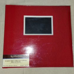 TWO SCRAPBOOK ALBUMS 12" X 12" AND SCRAPBOOK ALBUM REFILLS - $32.00 TOTAL