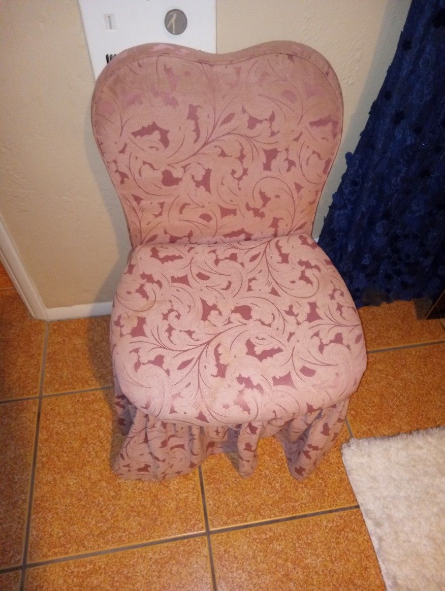 Fabric Pink Heart Chair
