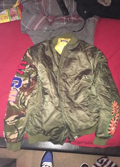 Bape bomber jacket size large