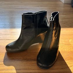Black Womens Ankle Boots Size 6 1/2