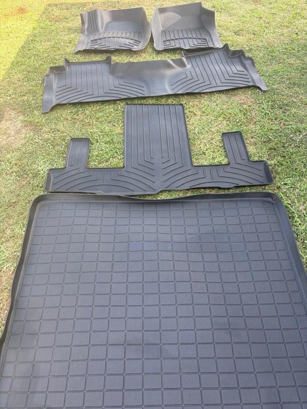 tapetes weathertech hp para chevrolet tahoe &GMC yukon del 2021-2025 con acientos de capitan en negro