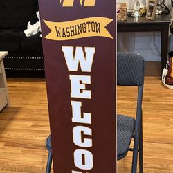 Washington Commanders Standing Welcome Sign
