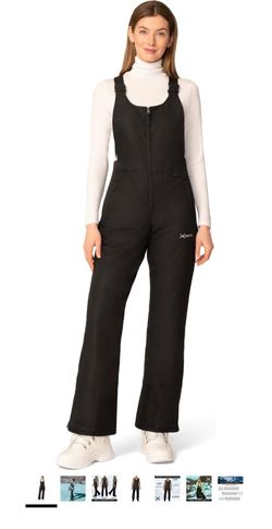 Arctix Women's Essential Insulated Ski Bibs, Water Resistant Snow Pants for Skiing & Snowboarding