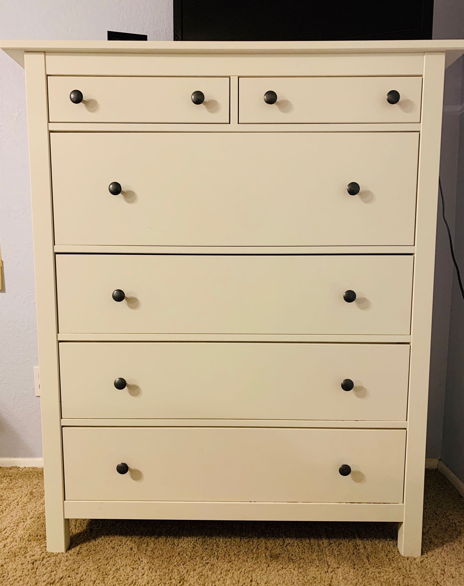white IKEA dresser