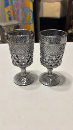Anchor hocking smoke gray  wine glasses