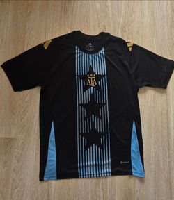 New Argentina prematch Black Soccer jersey 3 Stars all sizes