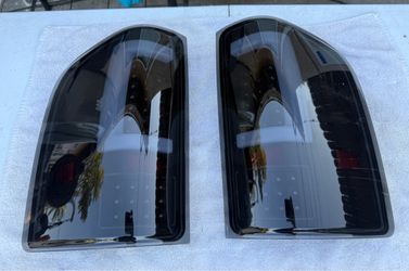 07-13 Chevy Silverado Smoke Black LED Strip Tail Lights