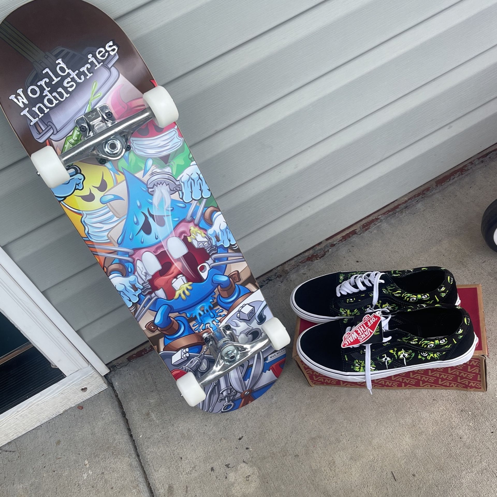 World industry Skateboard And Size 11 Vans 