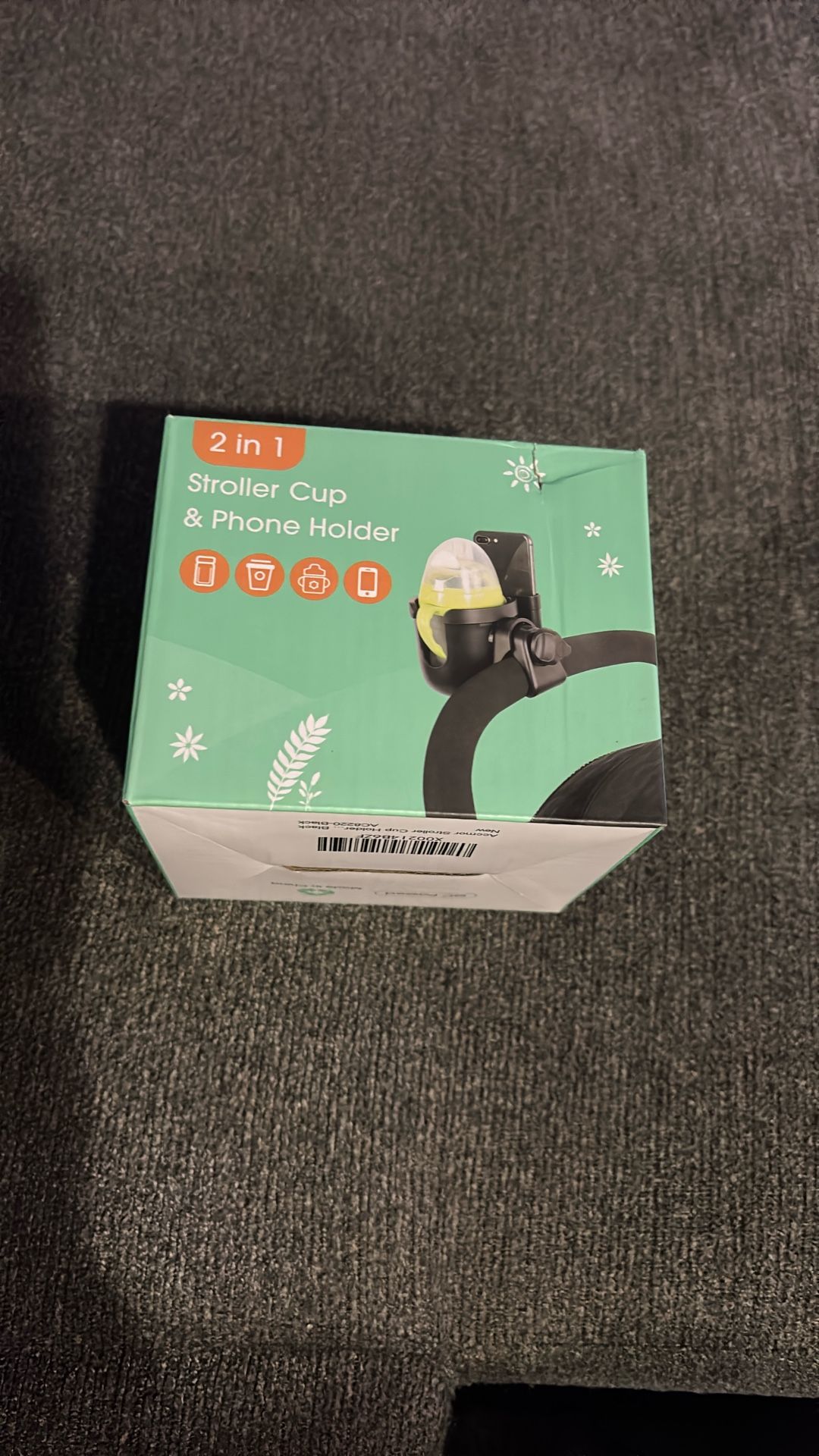 Stroller Cup Holder with Phone Holder, Baby's Feeding Bottle Holder,Bike Cup Holder, Upgraded Universal Cup Holder, 2-in-1 Cup Phone Holder for Stroll