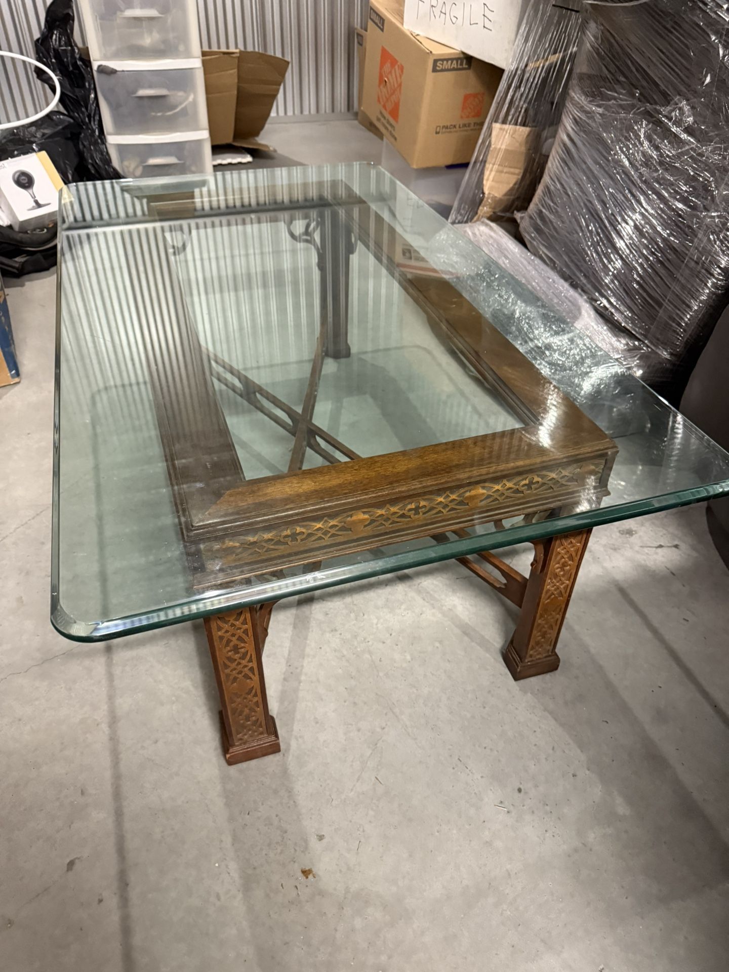 Antique Glass Coffee Table