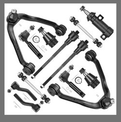 4WD Front Upper Control Arms w/Ball Joints Tie Rods Suspension Kit for 1 Chevy Avalanche Suburban Silverado 1500 Tahoe, GMC Sierra 1500 Yukon,