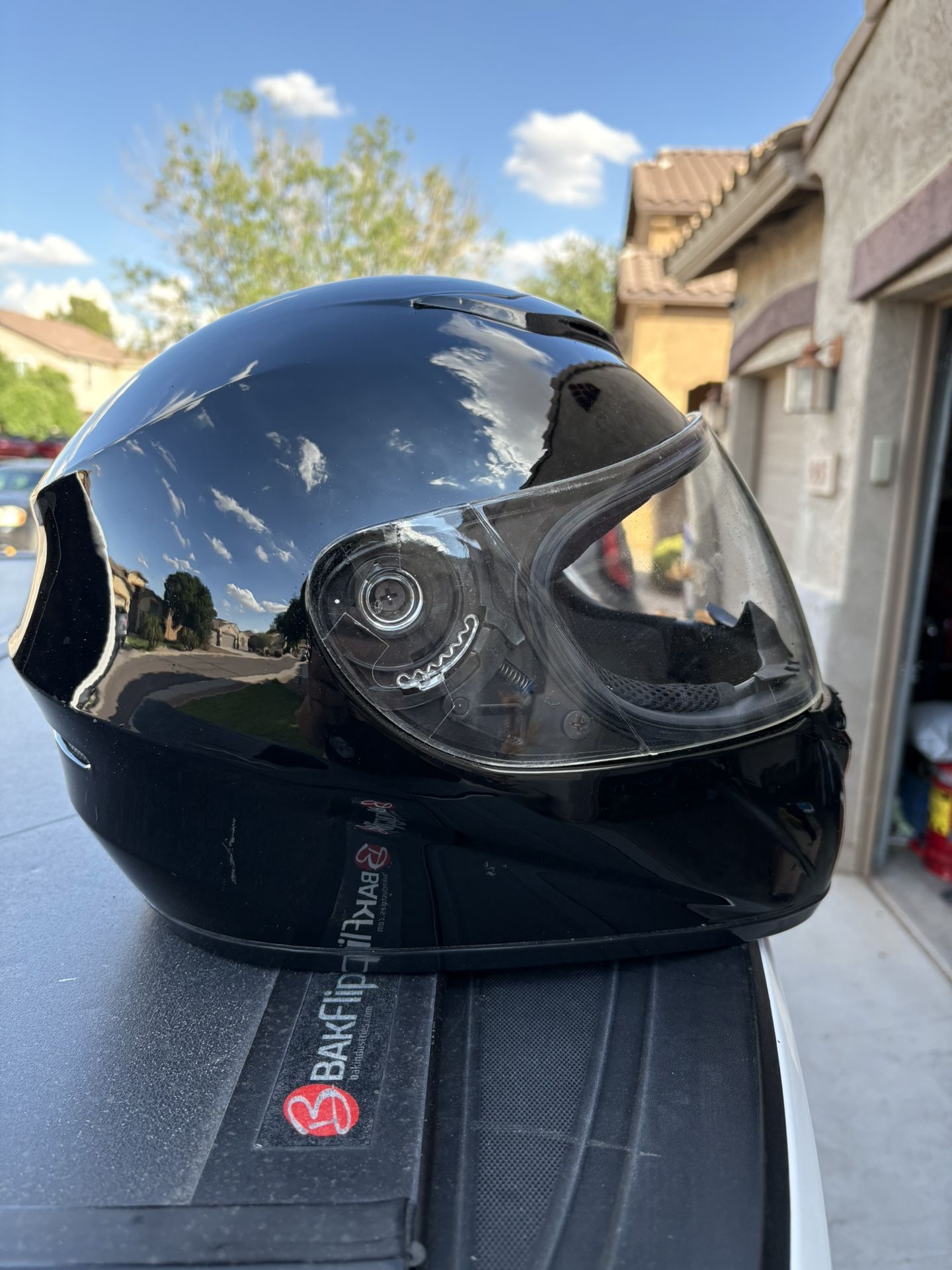 818 Gloss Black Full Face Helmet
