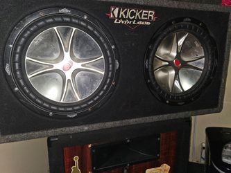 Two twelve inch kick er loud car speakers