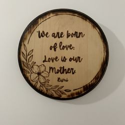 Gift For Mom - Woodburned art