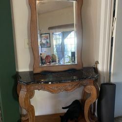 Vanity Table/ Entry Way Table And Mirror 
