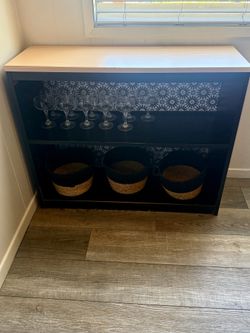 Shelf - Black shelves birch top