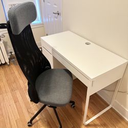 IKEA DESK AND CHAIR