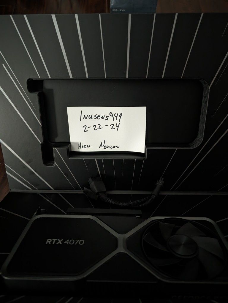 Nvidia 4070 Fe Graphics Card Barely Used GPU Founder Edition