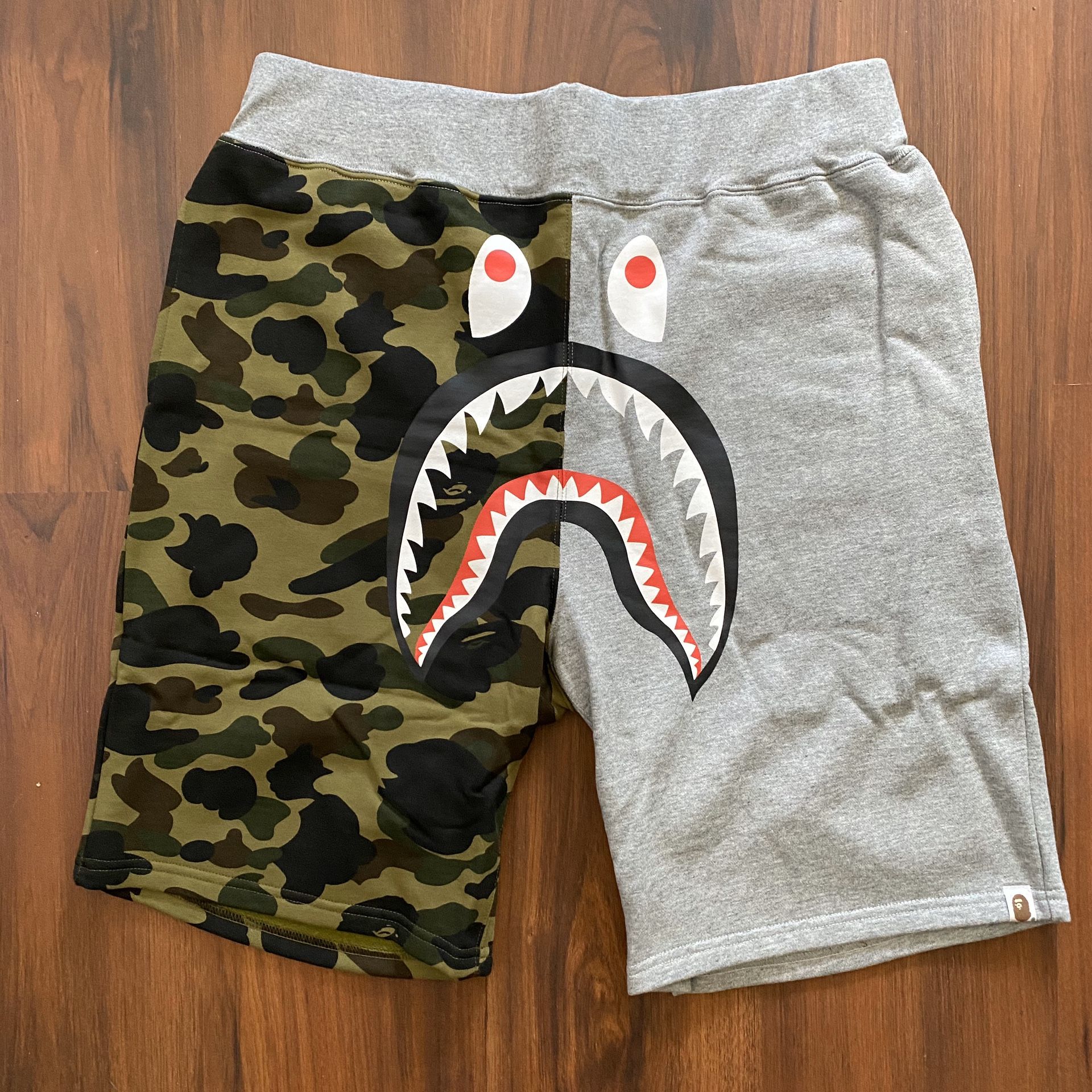 Bape half 1st camo shark shorts size S and L