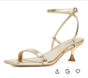 Modatope Kitten Heels for Women Open Square Toe Ankle Strap Sandals Low Heels Dress Shoes for Party