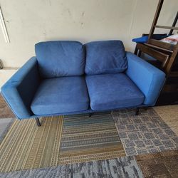 Blue Sofa Loveseat 