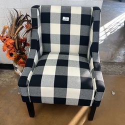 Buffalo Plaid Modern Arm Chair 