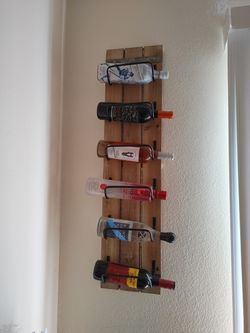 Farmhouse Alcohol Wine Wall Rack