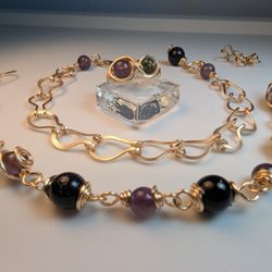 3 Piece Amethyst Jewelry Set 