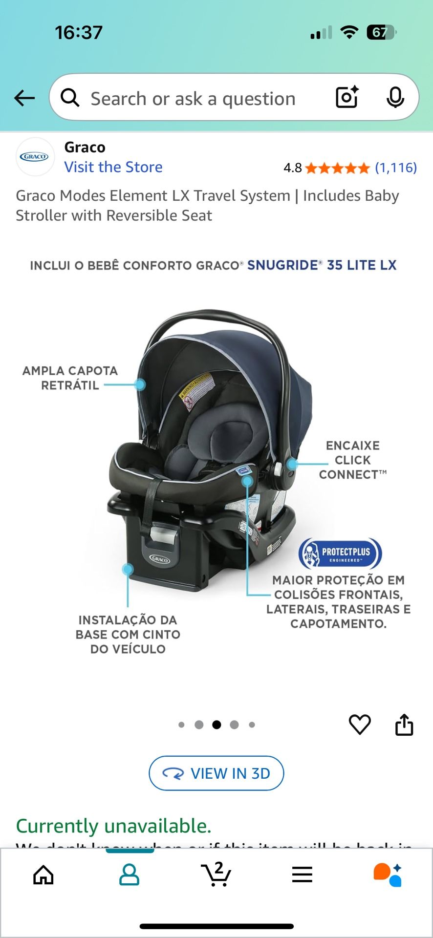 Graco SnugRide 35 Lite LX Infant Car Seat