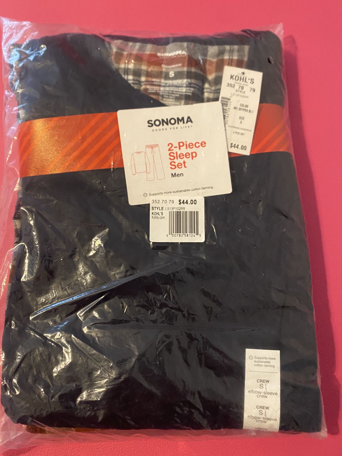 2pc Mens Flannel Pjs ♦️New ♦️Size Sm ♦️Retail 44