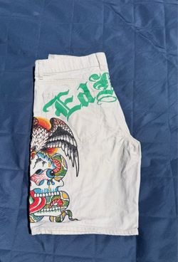 Ed Hardy Battle Skull Skater Shorts