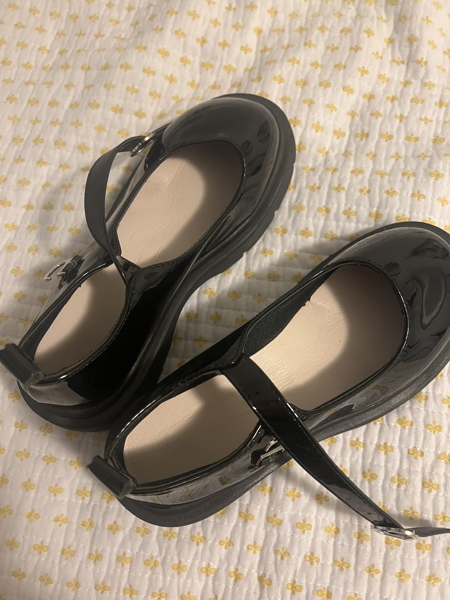 Black Patent Mary Jane Flats