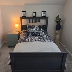 Slate Colored Twin Bed  : Used Once