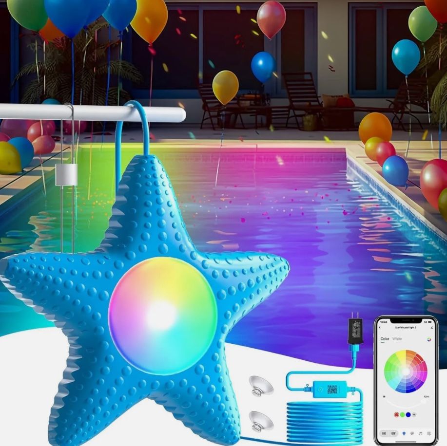 BRAND NEW IN BOX STARFISH LED POOL OR LAWN SUBMERGE LIGHTS