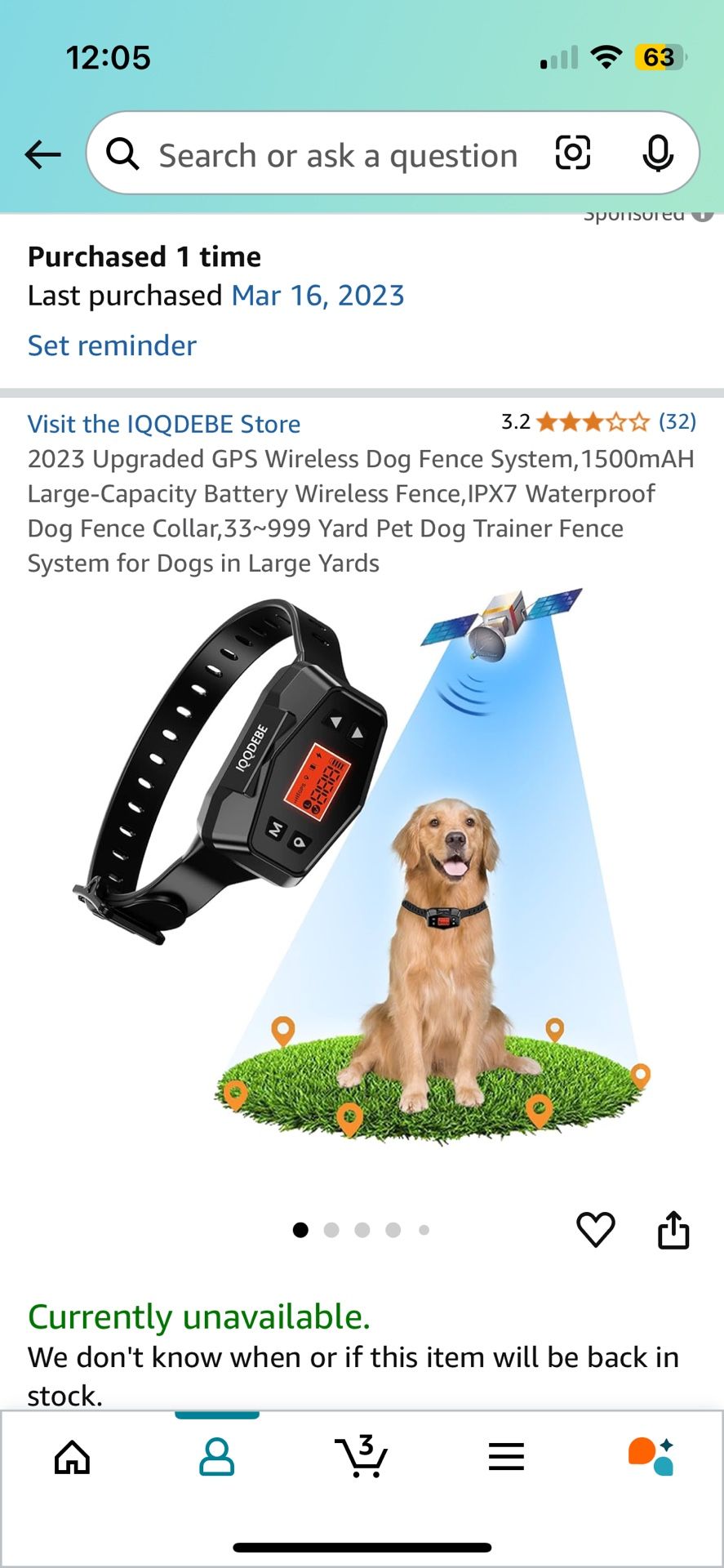 GPS Electric Fence Training Collar For Dog
