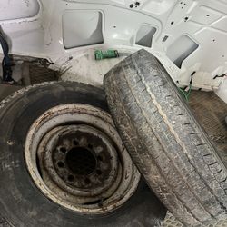 Two 8 Lugs 16 Inch Rims With Good Tires 