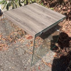 Glass End table With Matching Coffee Table 