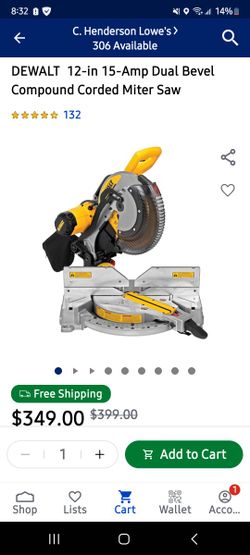 **NEW**Dewalt 12inch Saw $200.00