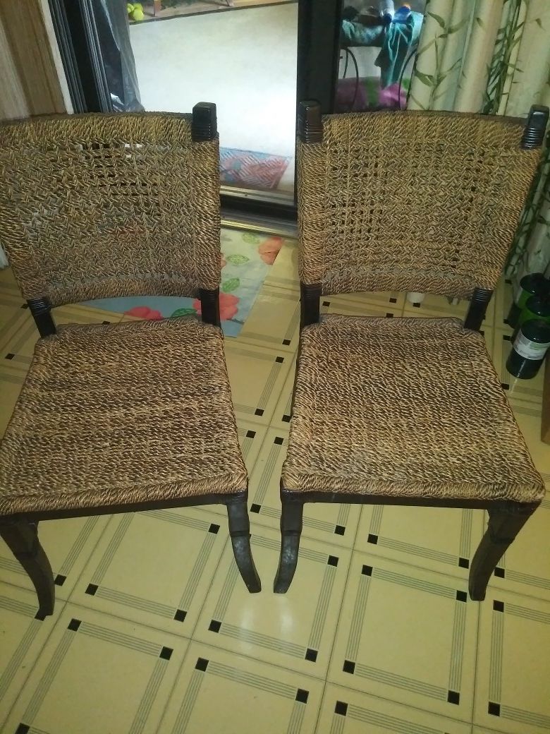 Rope braided chair set