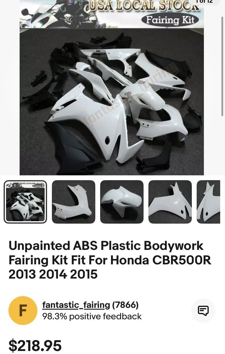 Plastic Bodywork For Honda CBR(contact info removed)-2015