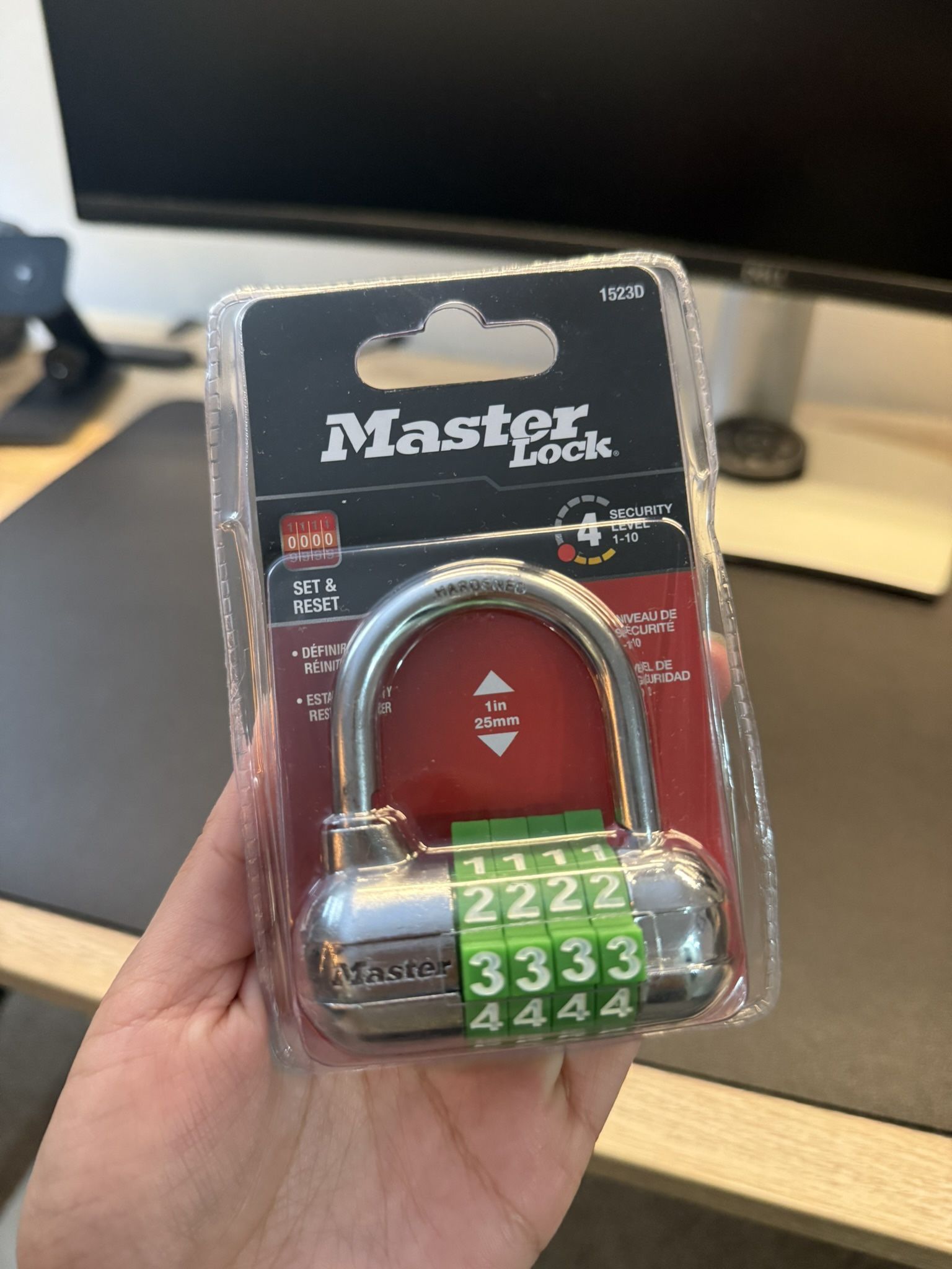 Brand New Master Lock 4-Dial Combination Padlock